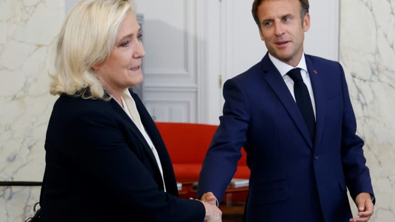 'Macron envisage un débat avec Le Pen selon BFMTV. Une manœuvre politique risquée ou une opportunité pour clarifier les positions? #DébatMacronLePen #Présidentielle2024'