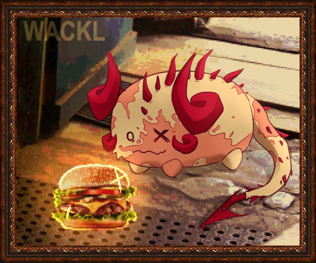 evoil phucked up critter received a burger idk wha happend with my artstlye today