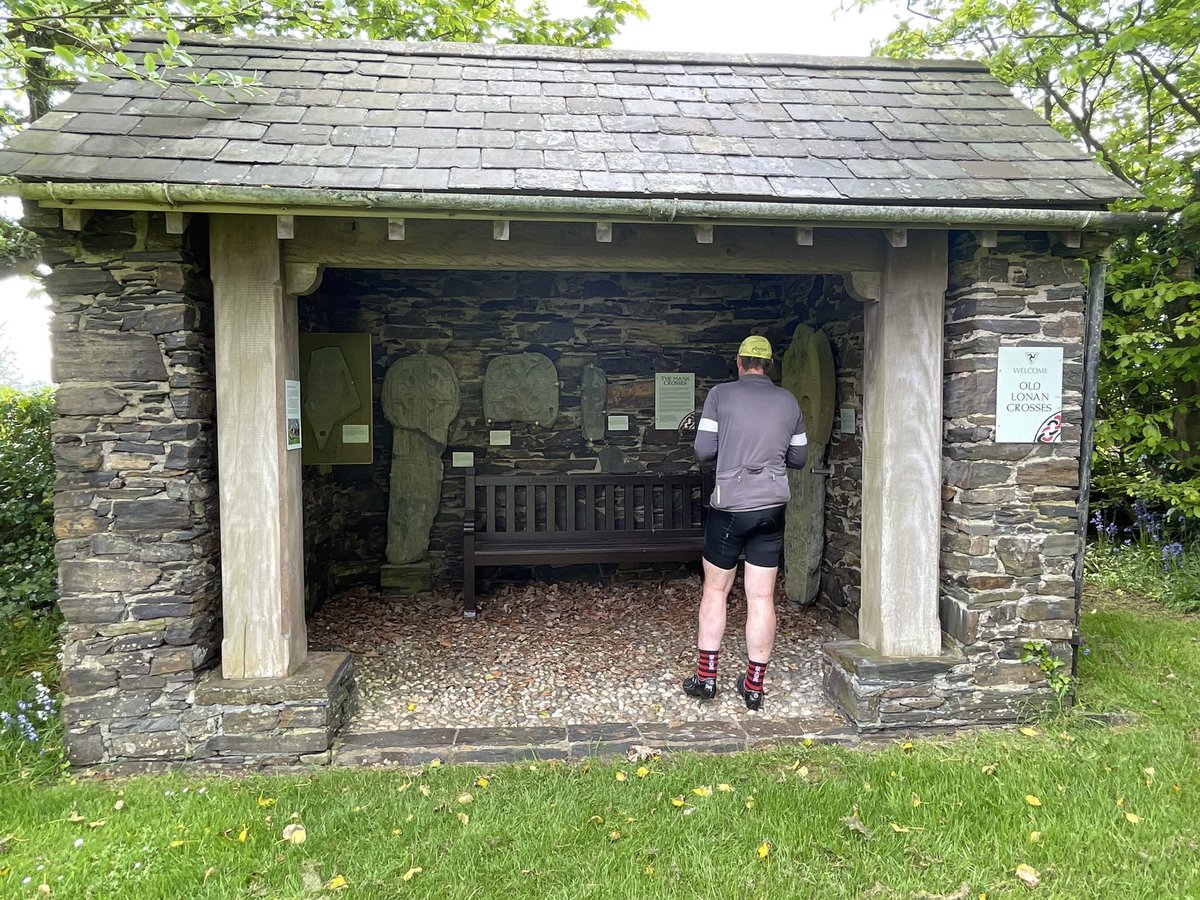 Sunniethehoob's tweet photo. Final Isle of Man @WeAreCyclingUK #BCQ #britishcyclequest check point. It’s made it an amaximg journey around this little Island chasing these and the wonderful trains on our holibobs. https://t.co/GSbx6hhPHH