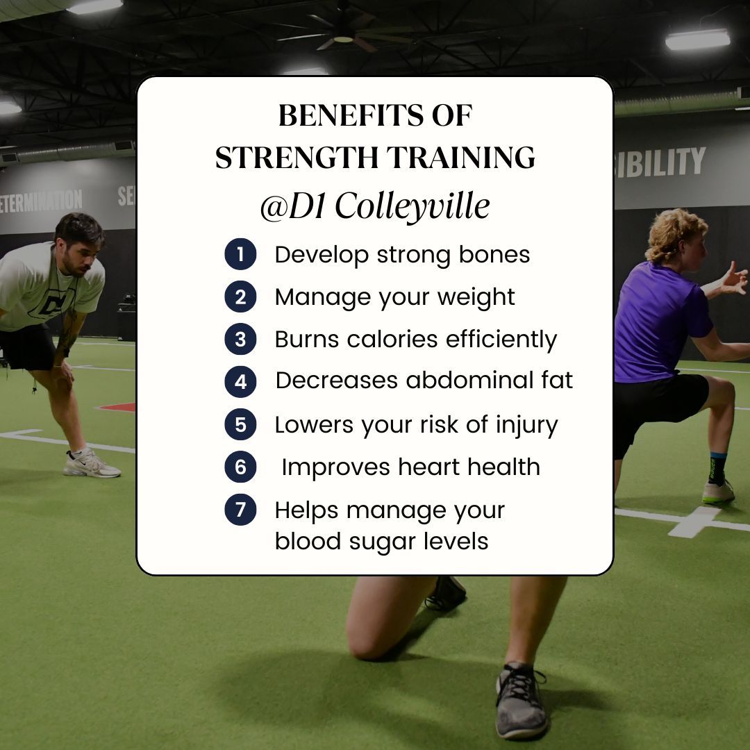 Benefits of strength training include: 
⬇️ ⬇️ ⬇️