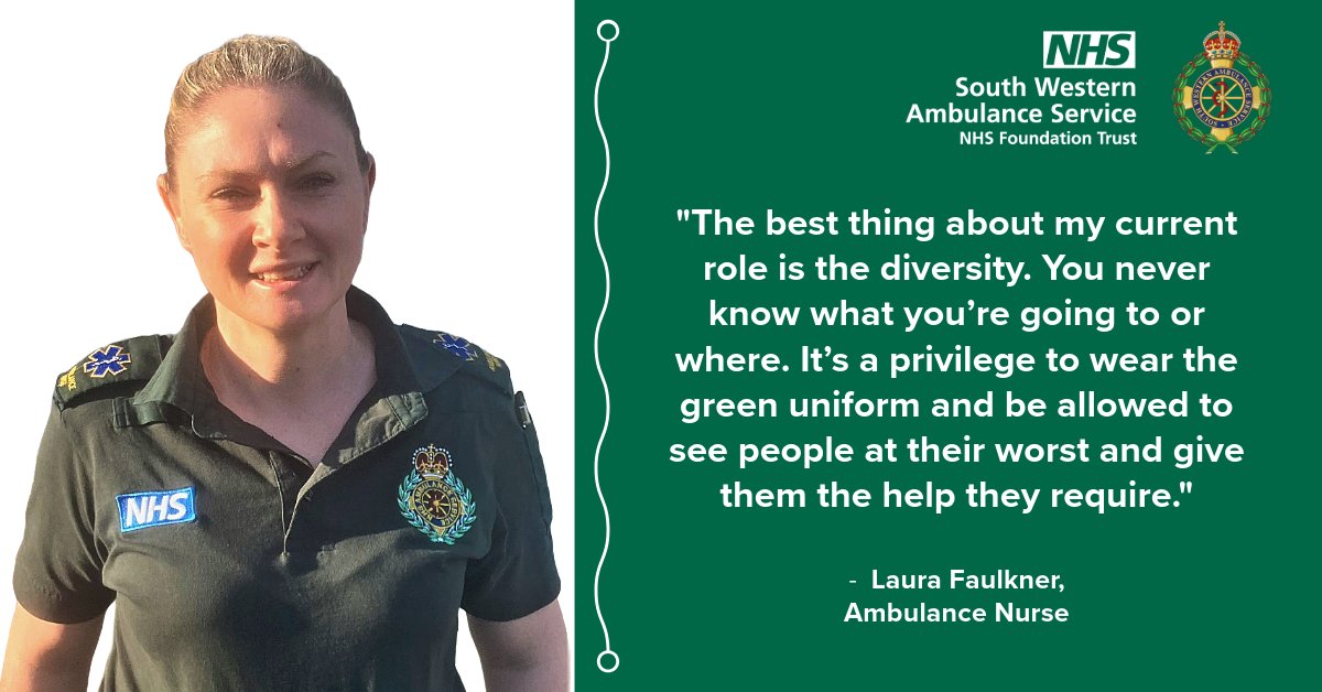 The #InternationalNursesDay celebrations continue with Ambulance Nurse, Laura, who works alongside our paramedics providing life-saving support on the road. 💚 Find out more about Laura’s journey here 🔽 swast.nhs.uk/celebrating-ou…