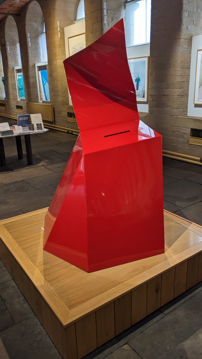 A day late for #postboxsaturday but I spotted this David Hockney designed 'cubist' postbox in the Salt Museum, Saltaire, Yorkshire.