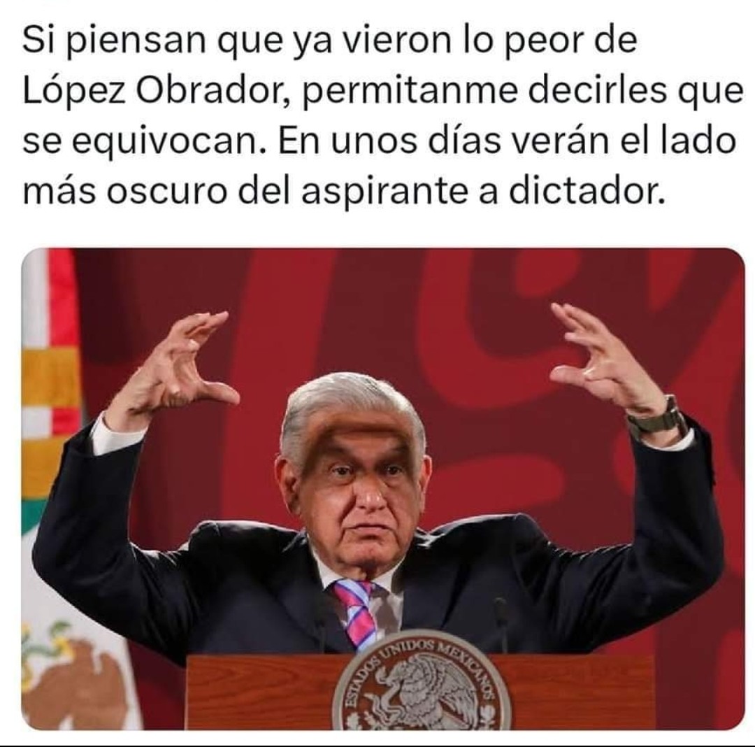 📌La bestia se vuelve más feroz, cuando se sabe acorralada..💁🏼‍♀️
Por eso se debe cerrar el cerco de🔥alrededor de la bestia para no dejar que escape...🫵🏼
#NarcoPresidenteAMLO51 la🐀
#narcocandidataclaudia51 🧟‍♀️
#NarcoPartidoMorena20 ☠️
#NarcoClanLopezBeltran 🤑
#BajateMaynez 🤡🍺