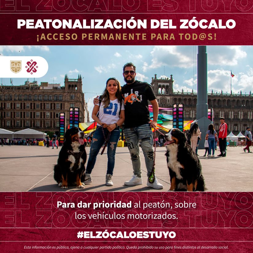 ¡#ElZócaloEsTuyo y libre de vehículos motorizados!🚶🏽🚶🏽‍♀️‍➡️✨ La peatonalización del corazón del Centro Histórico de la Ciudad de México es una realidad. 🙌 accesible y disfrutable para todas las familias y visitantes de la capital. Ven a disfrutar un paseo por la emblemática…