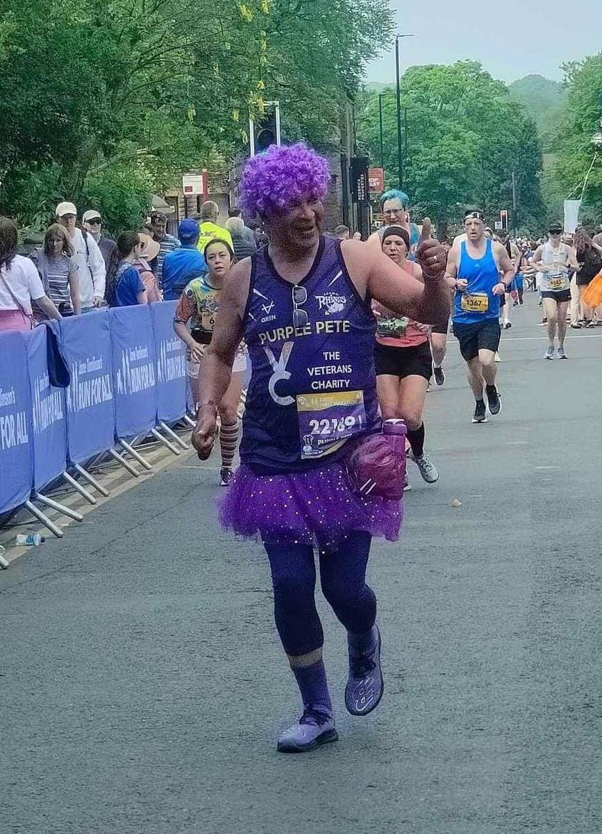 Fabulous running sights today!
Laura, Annaka and Andy at the Bideford 10k and Purple Pete Forbes at the Leeds Half Marathon!

Wonderful support - thank you all!