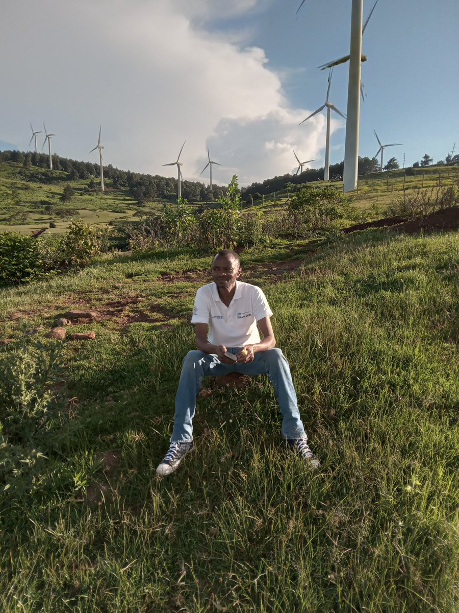 A beautiful afternoon  in Ngong Hills windpower  plant in Kenya...!