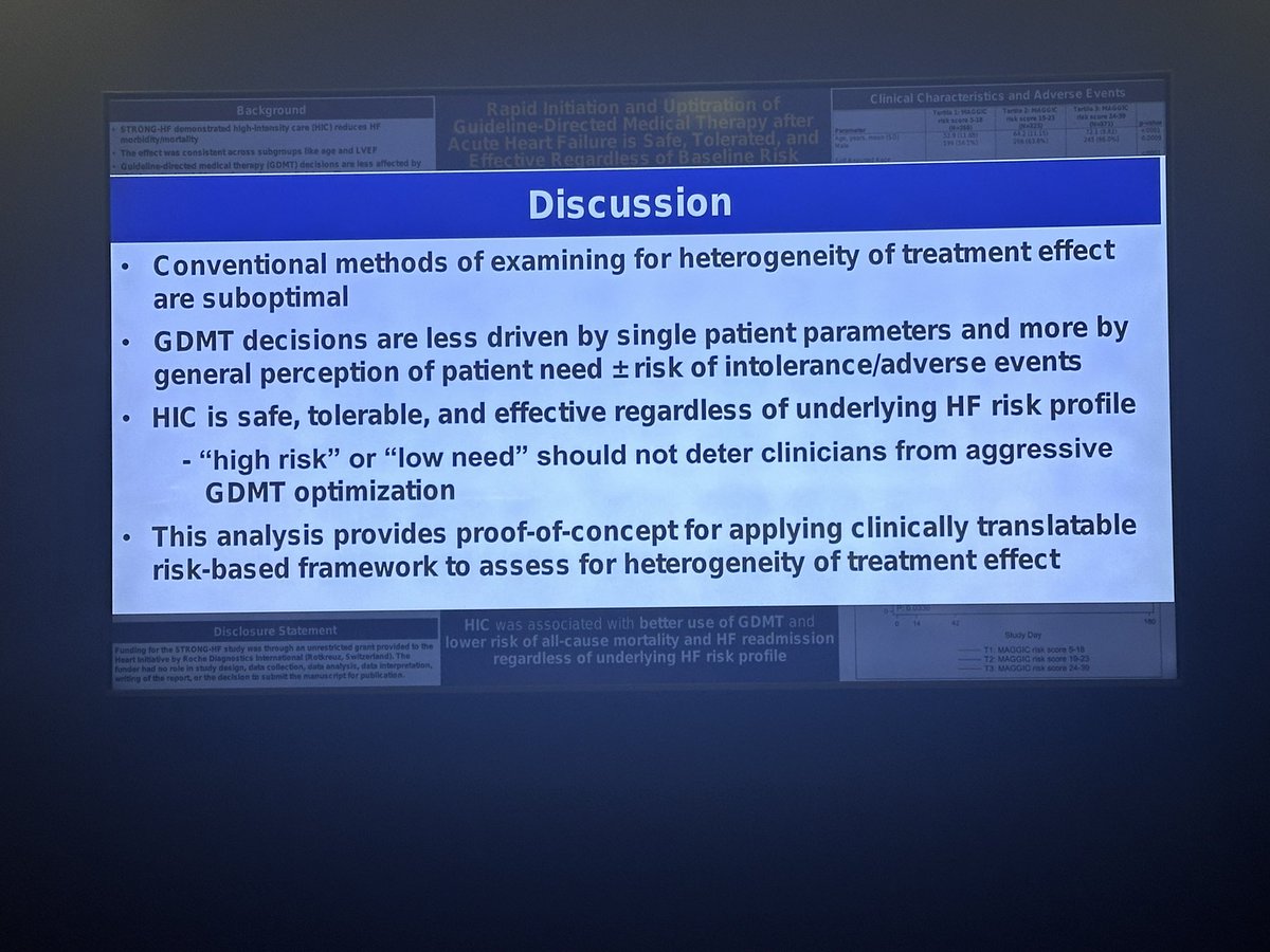 Strong presentation from @KPDOR @aboutKP resident #AlexChang on #STRONGHF results across the MAAGIC score spectrum. @KPHeartDoc