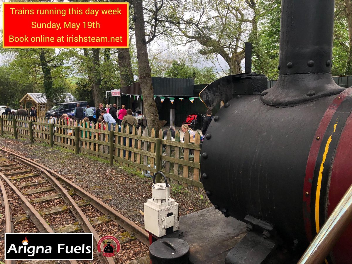 Róisín looks out at a busy picnic area on a past open day 🚂 If you want to experience this atmosphere yourself, we're open this day week, Sunday, May 19th, powered by @ArignaFuels 🔥 Book your tickets online now at irishsteam.net/?page_id=144 🎟