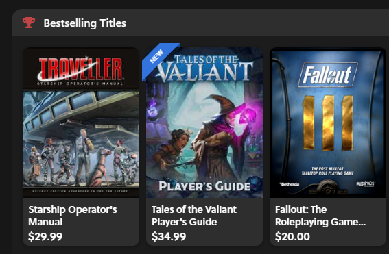 NUMBER 2 ON @DriveThruRPG!!! We are beyond honored for all of the support you've given us 💙 Get your copy today! ➡️: bit.ly/3UVCXJh #TOV | #5e | #ttrpg