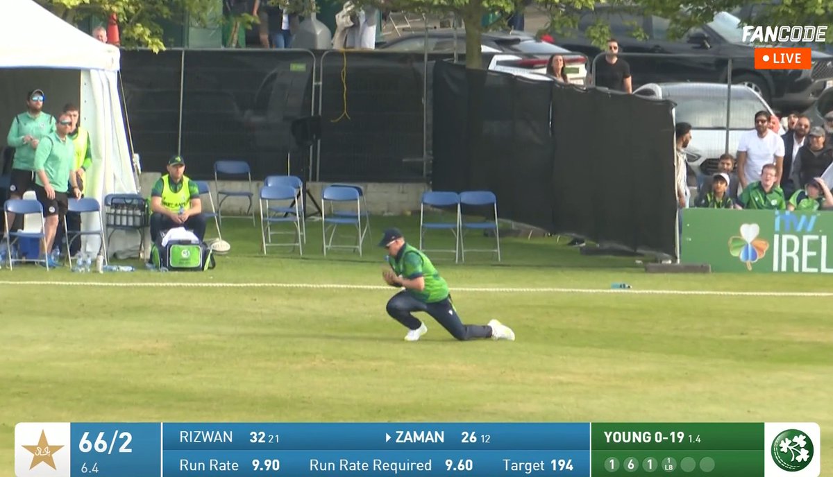Very very poor from Graham Hume. Dropped 2 catches in 2 overs of both the set batters. Have seen him drop catches many times before too. Not good enough at this level #irevsco #IREvsPAK #PAKvsIRE #BabarAzam
