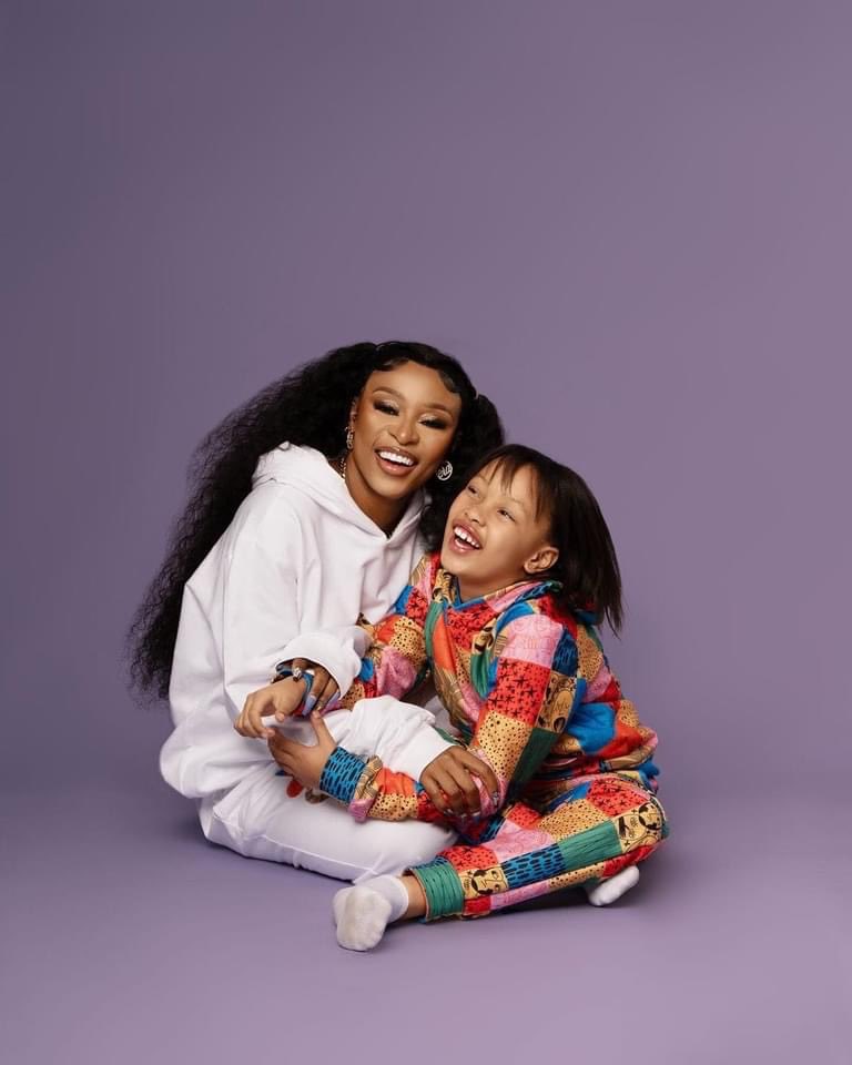 Dj Zinhle’s and fam in Sompire kid’s matching outfits available online sompirekids.com