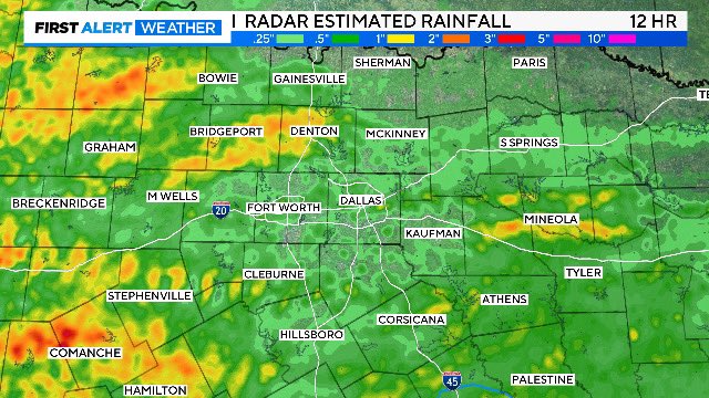 A Flood Advisory has been issued for Denton and Wise counties until 2:30pm. 1”-2” of rain has already fallen and more is on the way thru the evening. #firstalertdfw @CBSNewsTexas