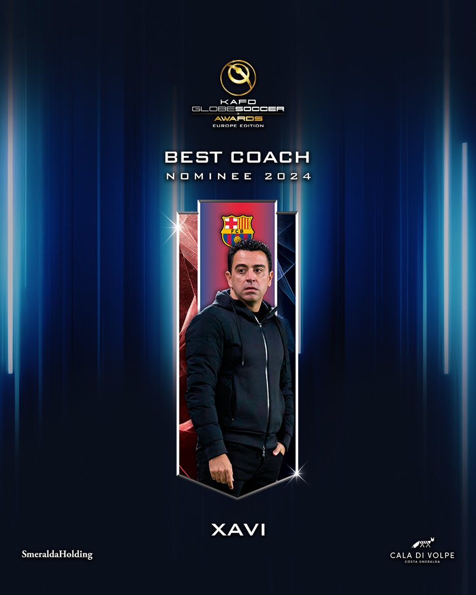 Will Xavi claim the title of BEST COACH at the KAFD #GlobeSoccer European Awards? 👑 

Cast your vote now! vote.globesoccer.com/vote/euro-best…

#Xavi #KAFD #HotelCaladiVolpe #SmeraldaHolding