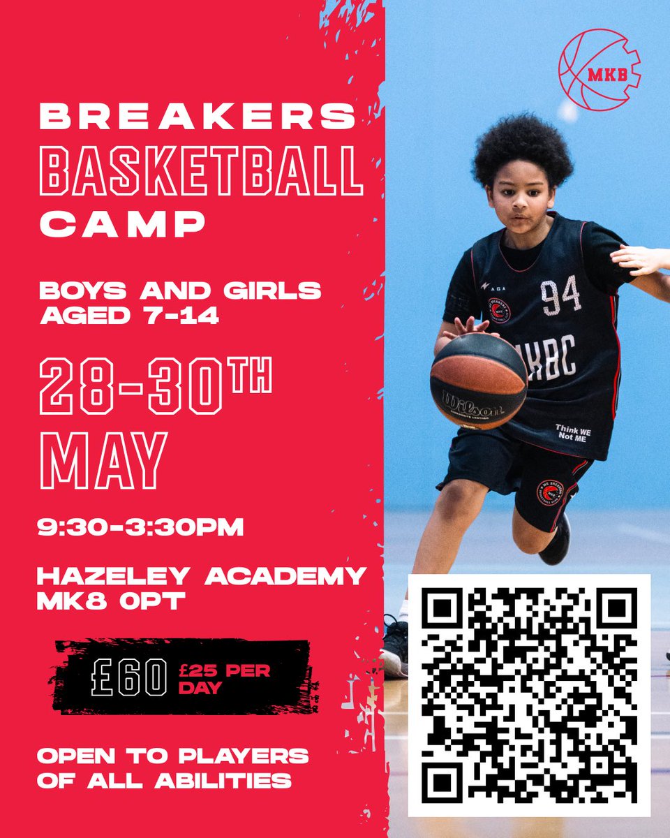mkbballclub's tweet photo. 🏀 Bookings now live for our May Half Term Camp at @hazeleyacademy! 

Register here: https://t.co/4qJGJndHG9 https://t.co/Gz3aVh3yYU