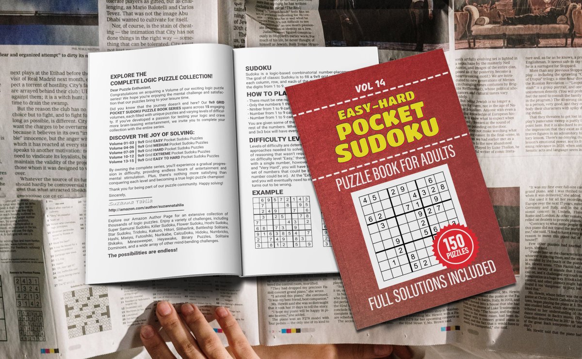 SuzannaTahlia's tweet photo. #PocketSudoku Puzzle Book For Adults: 150 Mind-Bending Puzzles, From Easy To Hard Level Challenges, Compact And #TravelSized Edition, 4x6 Inches In Size, Vol 14
https://t.co/S7lfWmpkXI
#sudoku #doku #puzzle #logicpuzzle #puzzlebook #JapanesePuzzles #PocketSized #TravelFriendly https://t.co/mNkDZbhwet