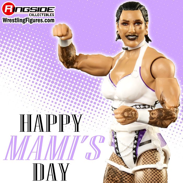 Happy Mami’s Day! 💜💟🤍 #RingsideCollectibles #WrestlingFigures #WWEEliteSquad #Mattel #WWE #RheaRipley #Mami #MothersDay