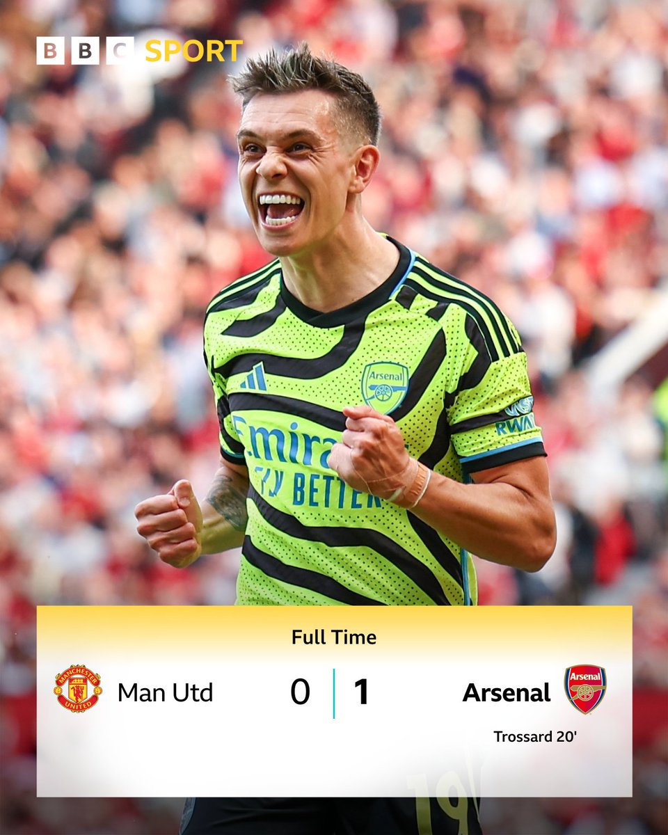 Job done ✅ 🔝 Arsenal are back on top of the table 📈 Your move, Man City ♟️ #MUNARS #BBCFootball