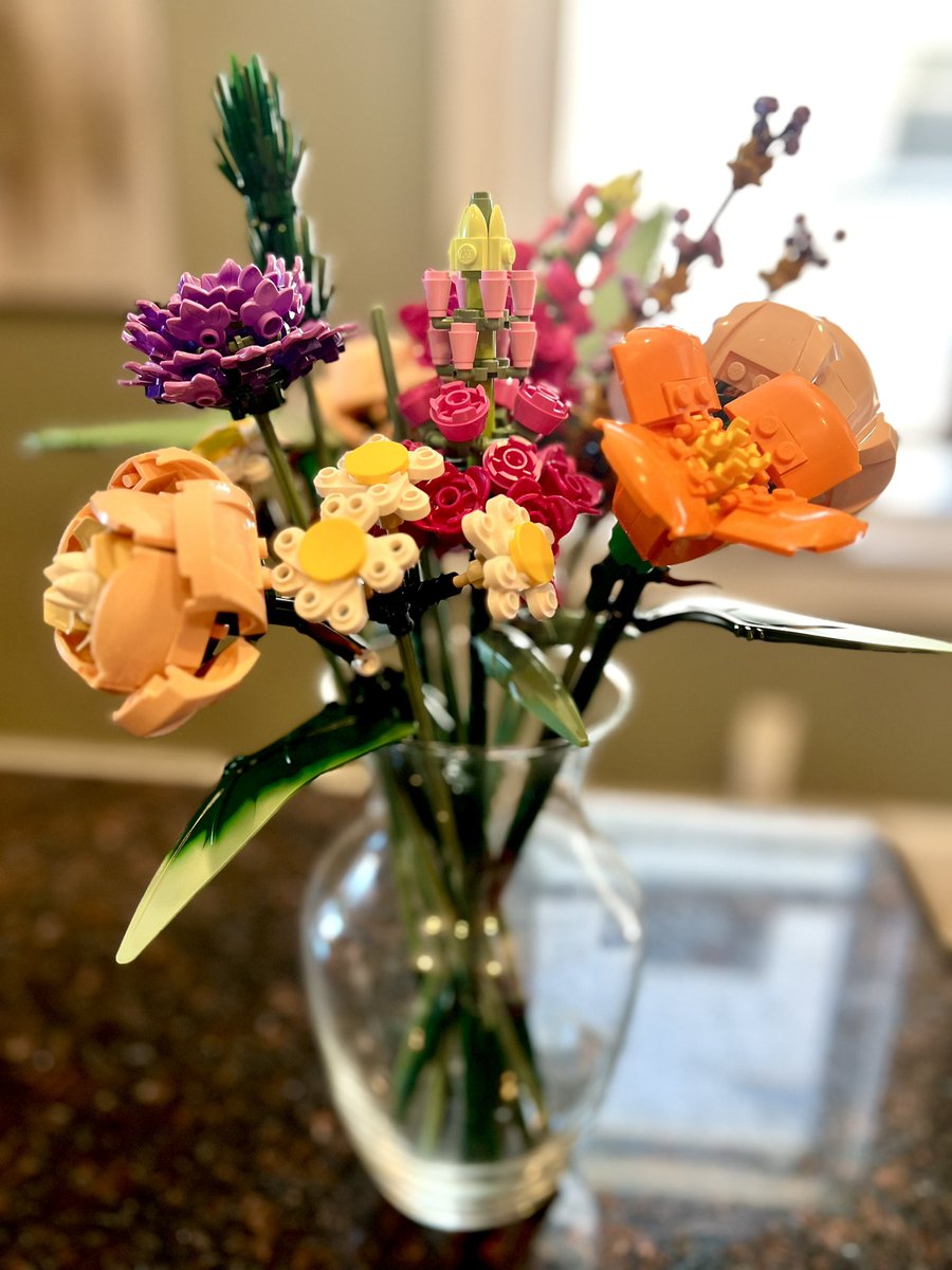 Priceless: The boys bought a set of <a href="/LEGO_Group/">LEGO</a> flowers and we spent time this morning putting them together. I’ve said many times through the years that I miss building Legos with them like we did often when they were little. 
They were listening. ❤️