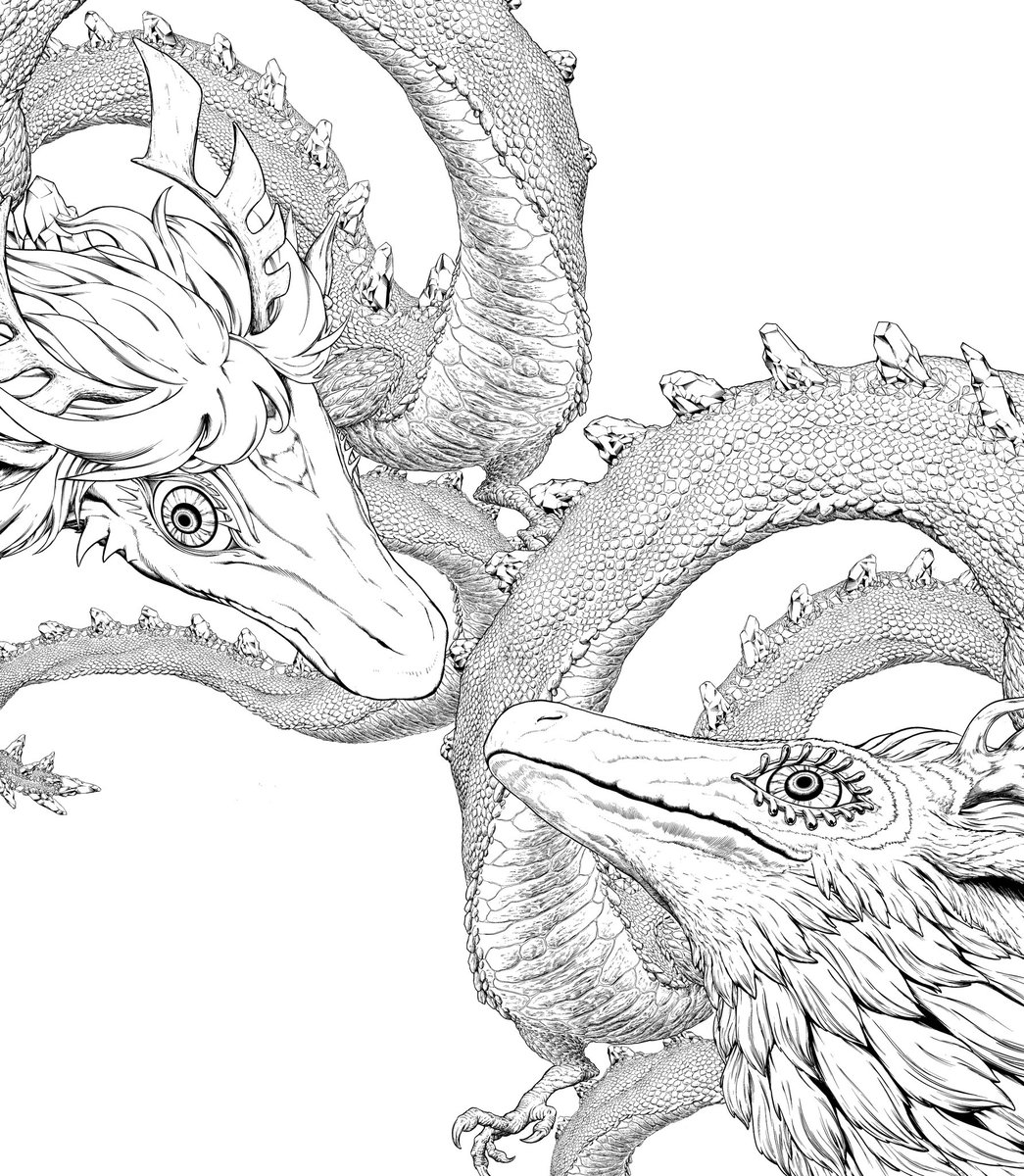 Liiiiinework of some Hylian dragons 
#LegendofZelda #TearsOfTheKingdom #Zelda #ティアキン #Zelink