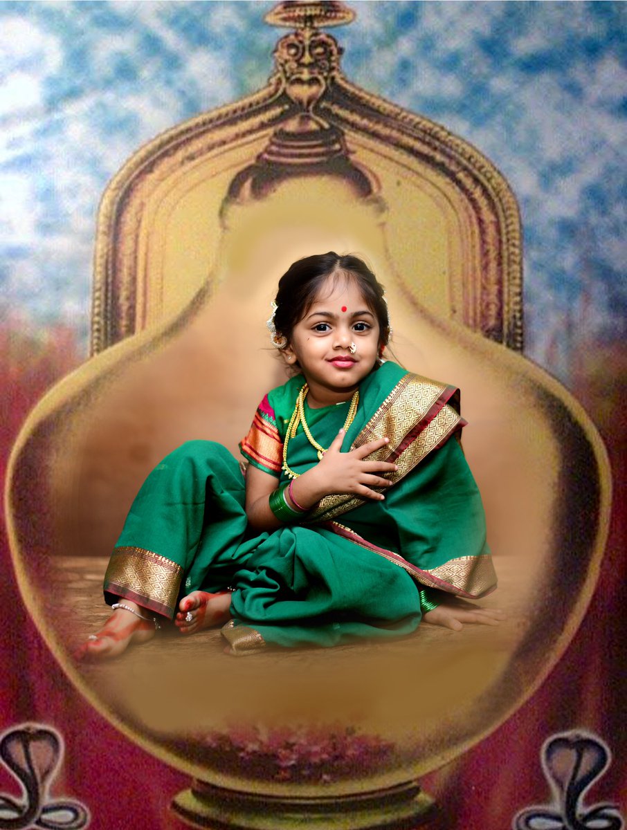 3-years old Aarya (Mauli )Ajay Salgaonkar from Anjuna Dressed as Lairai Devi