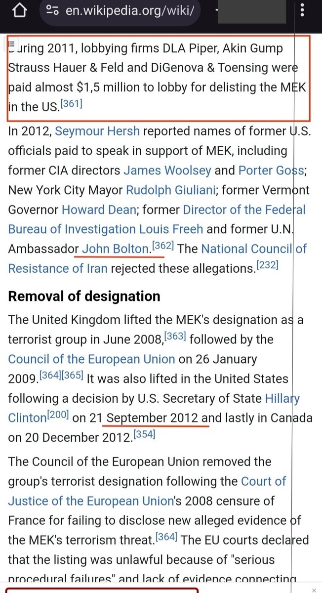 سال 2012، برای خارج کردن مجاهدین از لیست تروریستی، لابی گری عظیم و پرهزینه ای توسط برخی موسسات انجام شده، که نقش کلیدی افرادی مانند بولتون قابل چشم پوشی نیست.
ادامه👇
#MEKterrorists
---
#جاویدشاه #رضاشاه_دوم
#MEPeaceWithPahlavi