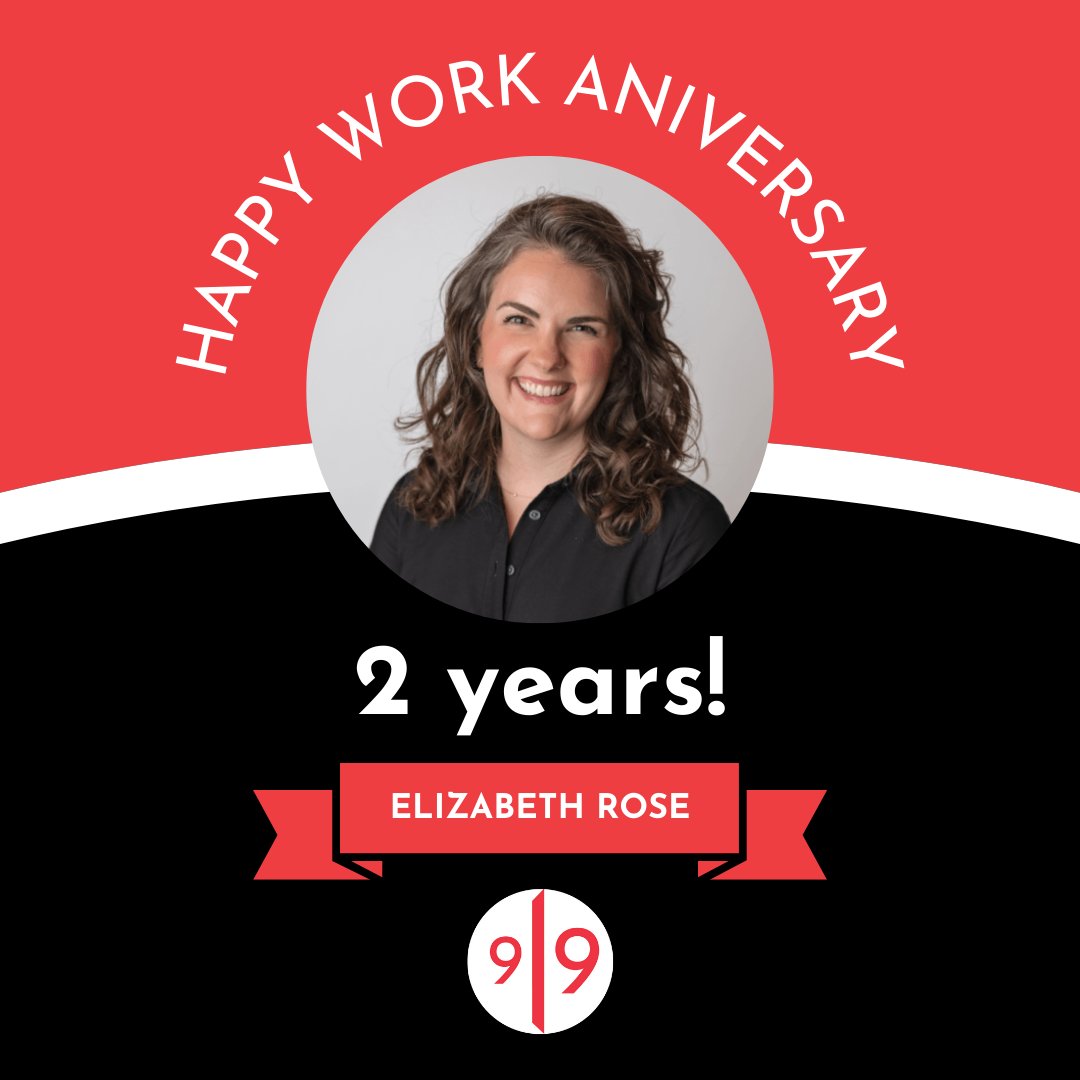 Two years down! Congrats to Elizabeth, one of our Content Strategists, for enriching #919Marketing with your insights and creativity. Here's to more success! #WorkAnniversary 🎉