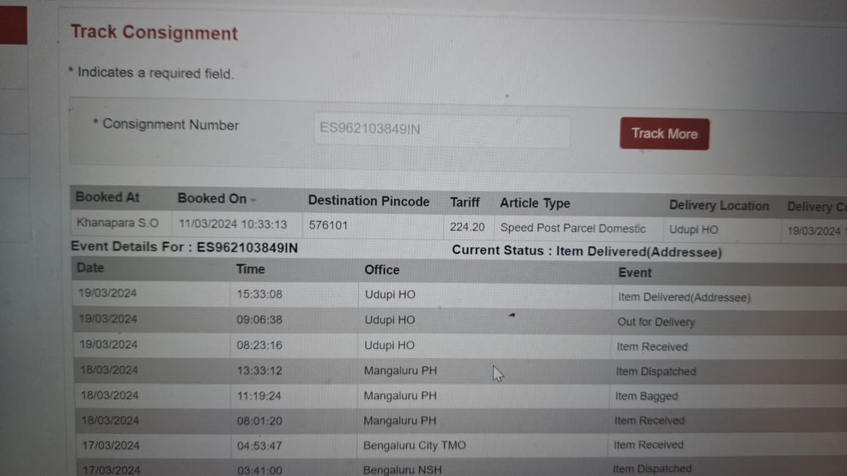 DogtorLuna's tweet photo. Accessory was orderered  in red color. They sent a wrong product . When we asked for a replacement  they had told to send the same by speedpost. It was sent to them in proper order .Now they say it is broken and not replying to mails or messages. 
#Indianbikespares https://t.co/r1VuaGIgFr