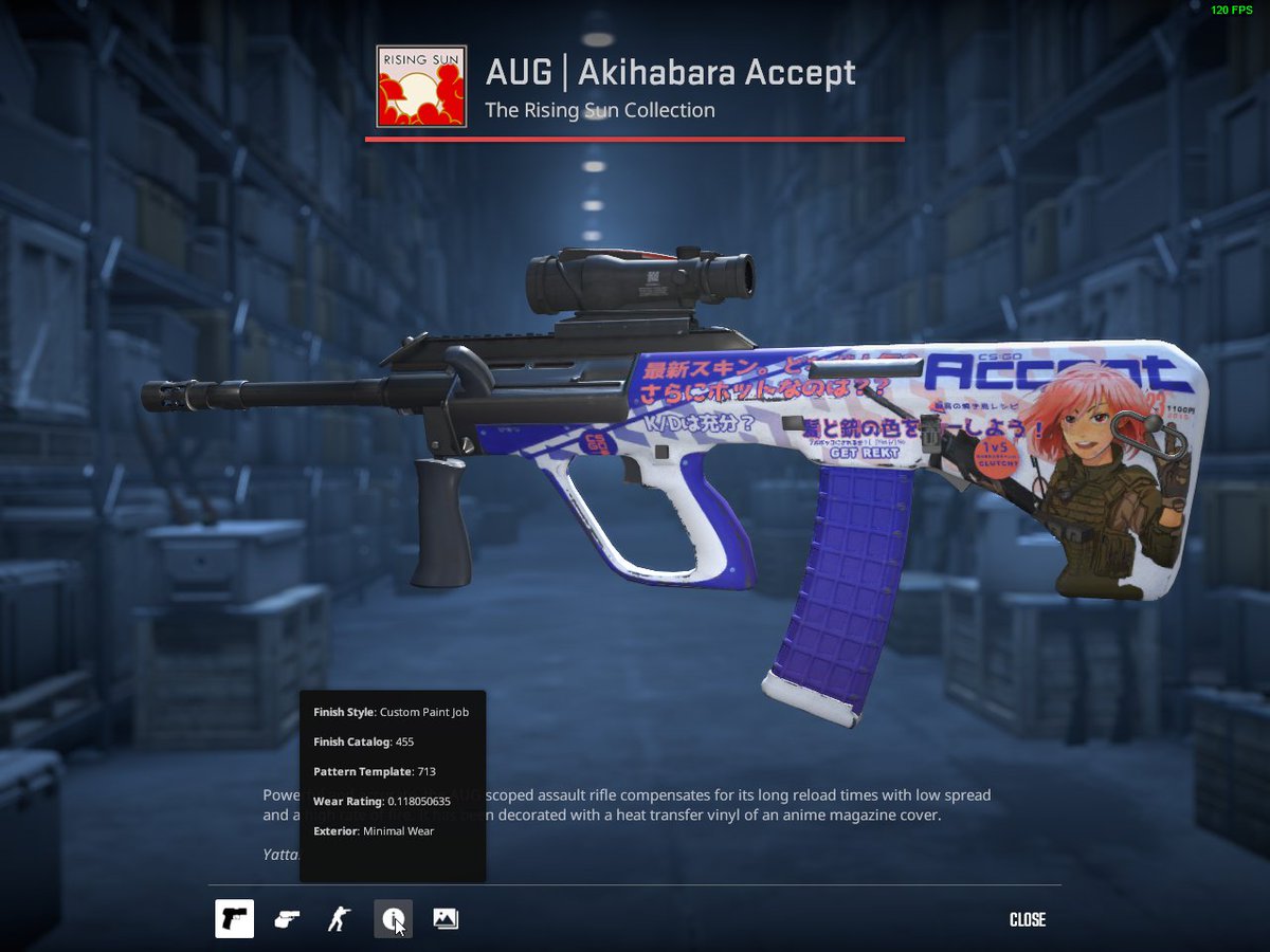 Collecting offers on this beauty of an AUG. Taking only Crypto/Bank for it. 

Current offer: 90% buff / $1300

Tradable After May 14, 2024 (7:00:00) GMT
#CS2 #cs2skins