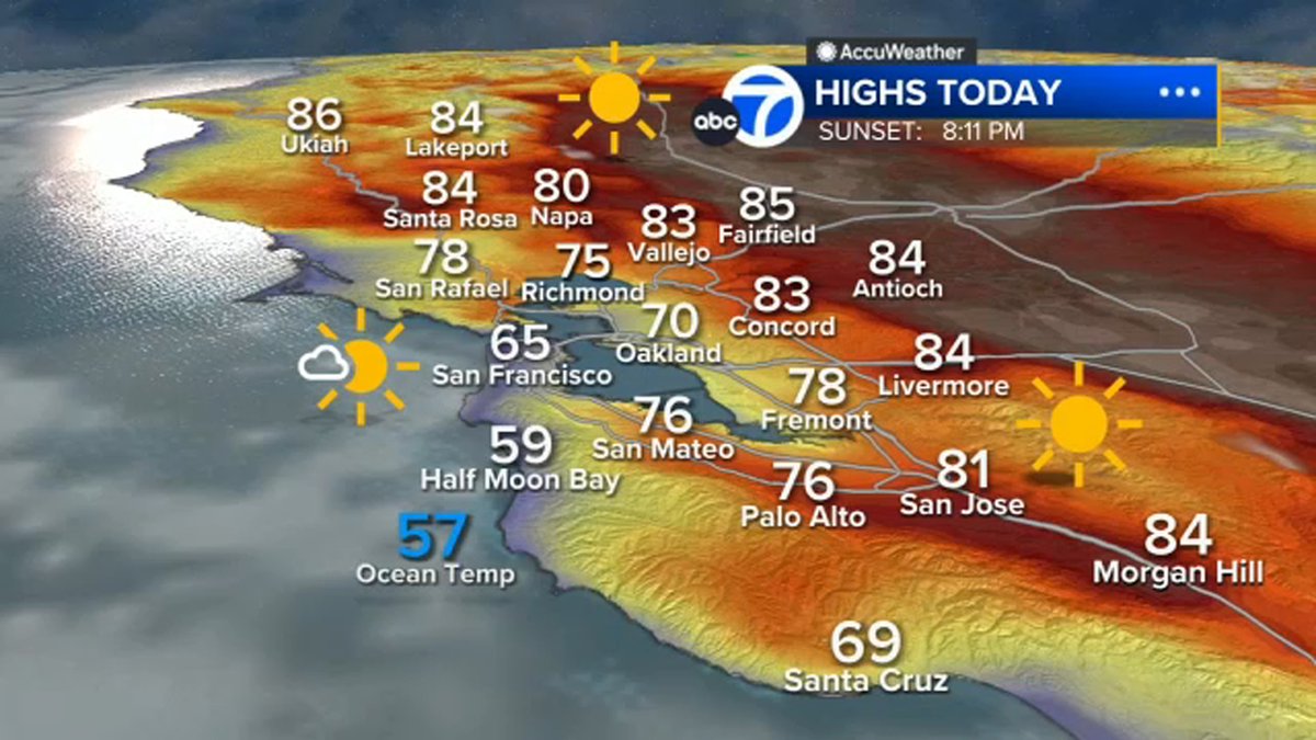 Mostly cloudy skies will give way to a sunny, breezy and cooler afternoon. @LisaArgenABC7 has the full forecast here: abc7ne.ws/3mHjHkM