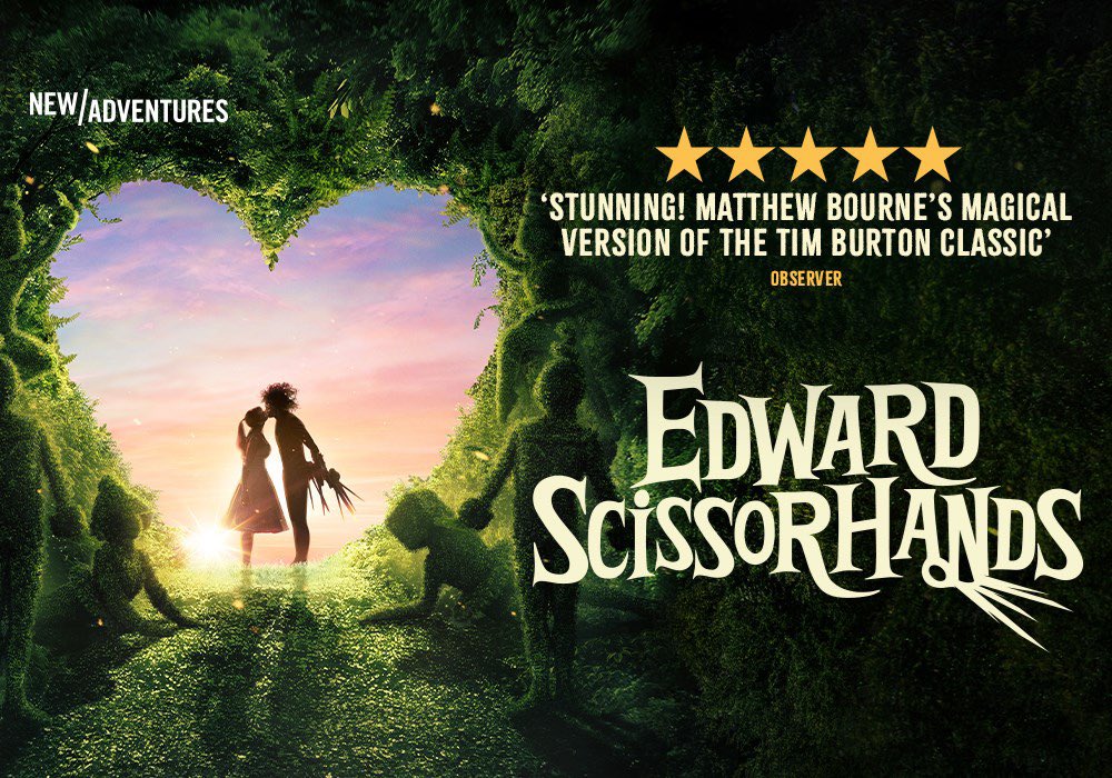 #WhatsOn in #Edinburgh #theatre this week. @New_Adventures bring #EdwardScissorhands to life at @captheatres 14-18th May. Based on the classic Tim Burton movie & featuring hauntingly beautiful music. @SirMattBourne return to this witty, bittersweet story of an incomplete boy left…