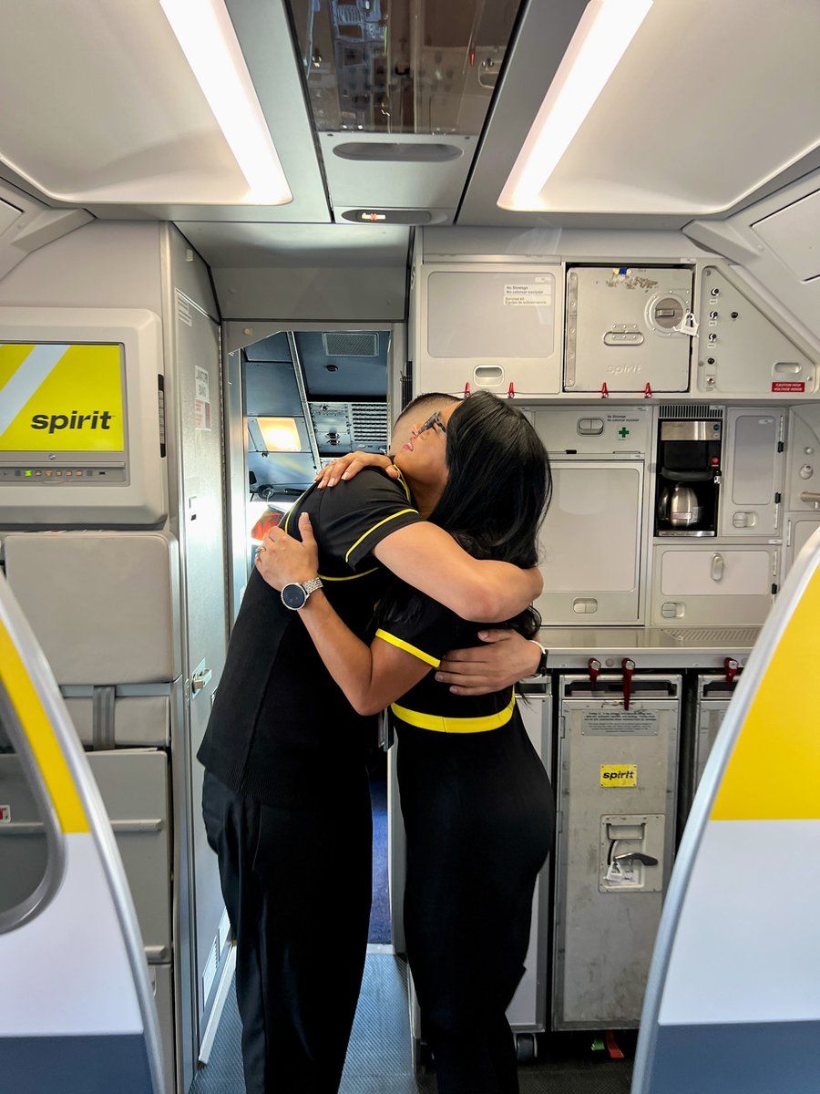 Meet Jeanette and Marc, our dynamic mother-son Spirit Flight Attendant duo who are making memories in the clouds together! Today, we celebrate all the incredible moms like Jeanette who keep us soaring. Happy #MothersDay from our Spirit Family to yours! ✈️