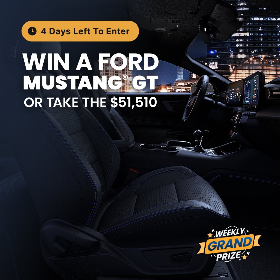 It’s so close, you can almost smell those leather trimmed seats! Ready to hop in and enjoy all the awesome features like the 12-Speaker Sound System, 5.0 Liter V8 engine and more? Claim your free entry to win here: bit.ly/4bfS3z7