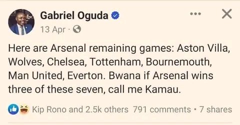 @gabrieloguda Please count the number of games we have won so far after your prophecy failed