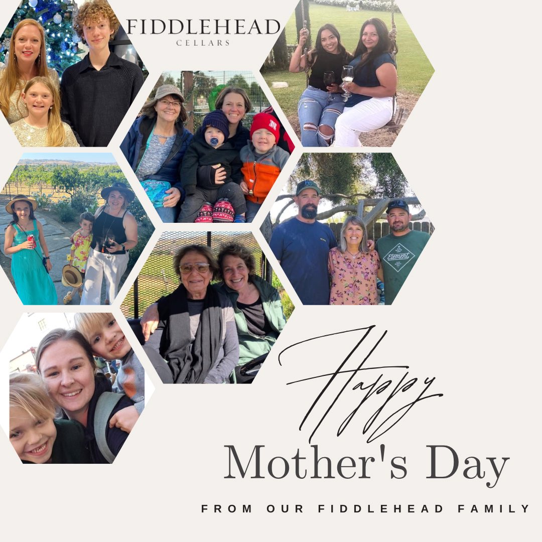 Happy Mother’s Day to all the mother figures who have made us laugh, supported us through tears, and cheered us on through life’s challenges. Join us in wishing all our Fiddlehead Moms a Wonderful Mother’s Day! Come celebrate your Mom with us, we’re Open 2-5pm today! 🍷