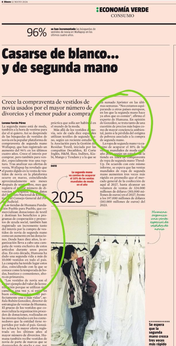 .<a href="/LaVanguardia/">La Vanguardia</a> se hace eco de nuestra campaña de vestidos de novia 

En una de nuestras tiendas de Barcelona

Vestidos impecables de #segundamano que van a tener una #segundavida ➡️ El mejor ejemplo de #reutilización

<a href="/Lfarras/">Lorena Farràs Pérez</a> #sostenibilidad #modacircular