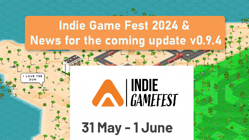 News about the upcoming event &amp;  progress on update v0.9.4
#Indie_GameFest

store.steampowered.com/news/app/73165…

#SummerIslands #gamedev #indiedev #indiegame