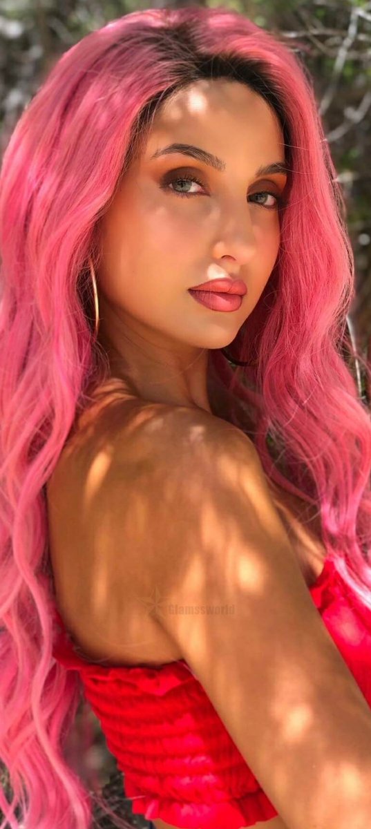 The Pink Hair Girl #NoraFatehi