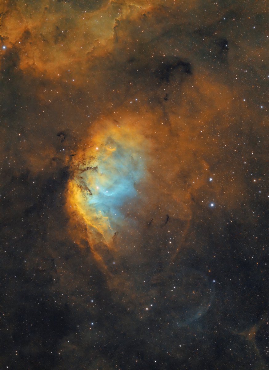 The Tulip Nebula 📷 Here is a great nebula target for this month, the Tulip Nebula in Cygnus. This version was captured using narrowband filters from my backyard!