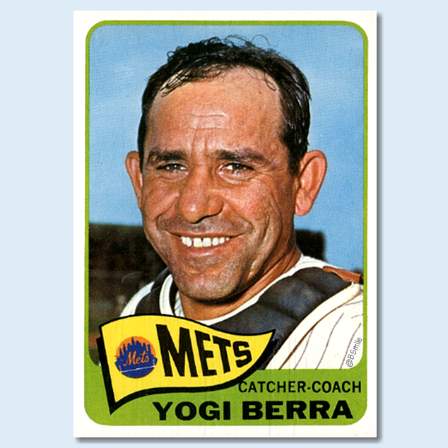 1965 Topps Yogi Berra Baseball Card #MLB #Mets #Legend