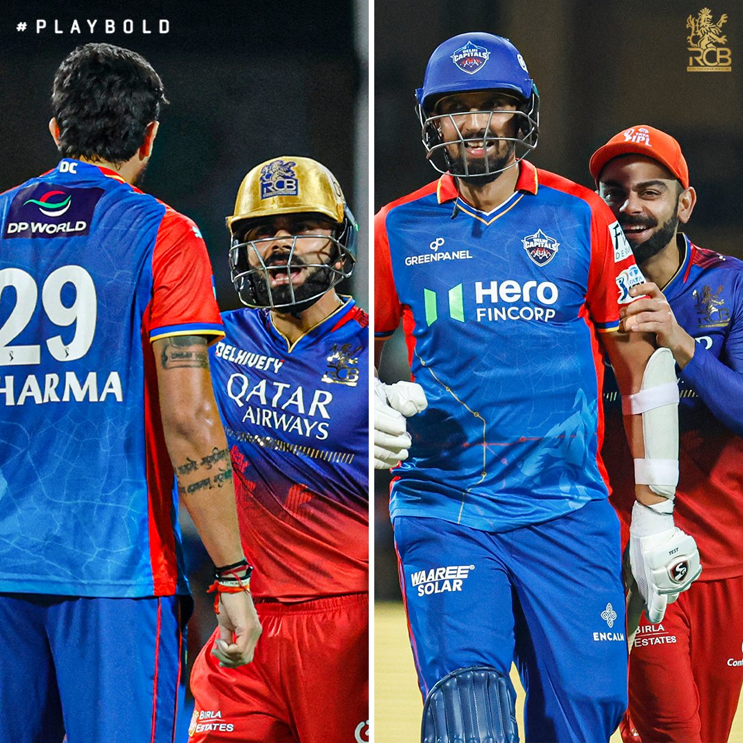 The best banters are often between the best of friends 🫂 #PlayBold #ನಮ್ಮRCB #IPL2024 #RCBvDC