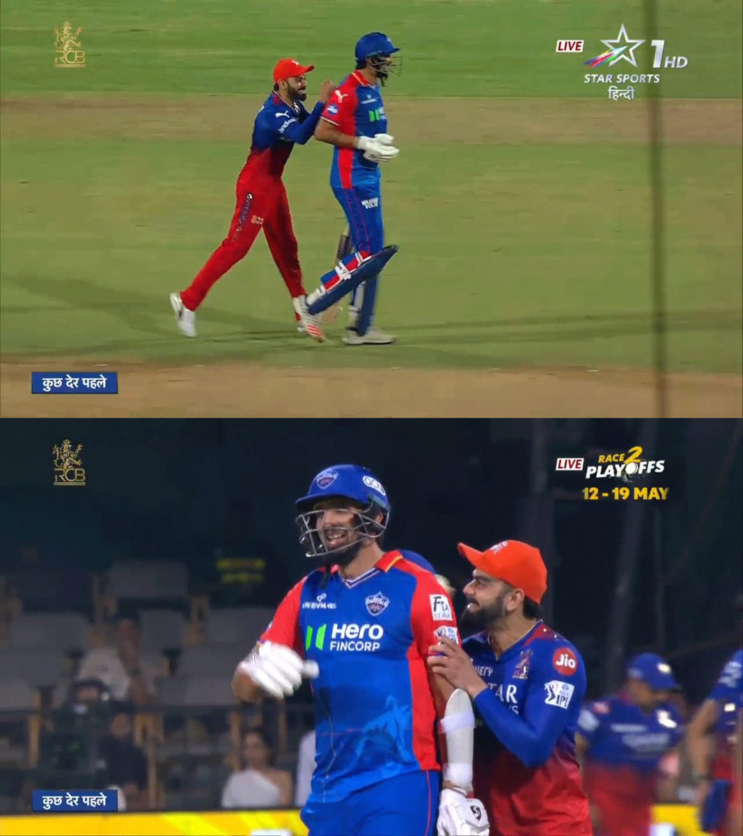 Every action has an equal and opposite reaction! 😁

#RCBvDC | #IPLOnStar | #ViratKohli