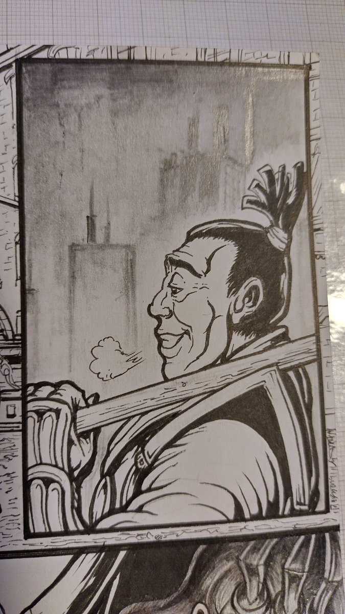 You're owed that weekly update to stop the algorithm hating my guts. Here's one of the things I've been working on. What's Kouryu-Shin so smug about? -TomT genmavisage.com #mrtuke #thomastuke #genmavisage #comics #indiecomics #indiecomicscreator #cguk #britishcomics