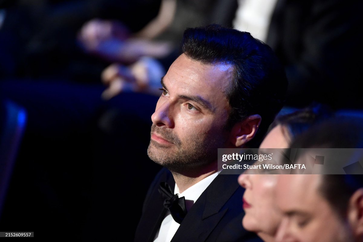 #AidanTurner at the #BAFTATVAwards 2024 at the Royal Festival Hall today, where he is presenting an award. Via Getty Images