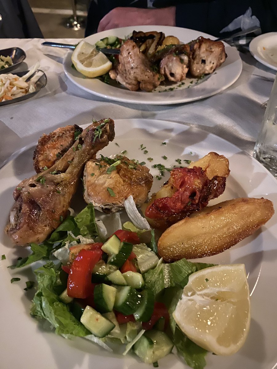 Chicken souvla (barbecue) at Hondros Tavern, Pafos, #Κυπρος