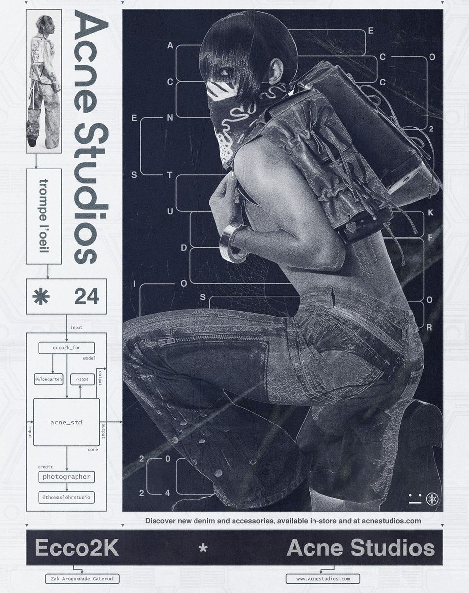 yothemi's tweet photo. Ecco2K ⁕ Acne Studios — Digital Poster

Studio: https://t.co/InL6dmhZHk

#Poster #DigitalPoster #GraphicDesign #Design #Fashion https://t.co/ZiDRevfAIs