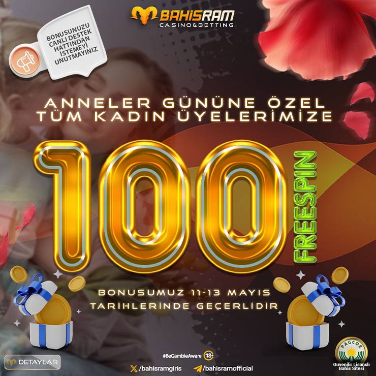 bahisramgiris's tweet photo. Tüm annelerimizin anneler günü kutlu olsun !

Bu özel günde kadın üyelerimize 100 freespin bizden hediye, bol şanslar dileriz ❤️

Hediyenizi canlı destek hattımızdan talep edebilirsiniz⭐️🪽 https://t.co/JALkVR6ykE