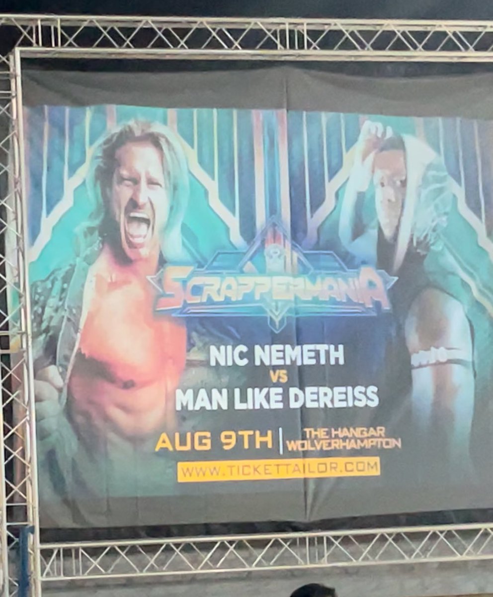 Scrappermania Wolverhampton August 2024 - 
The Lyrical Dragon Man Like Dereiss
The Wanted Man Nic Nemeth
@OTT_wrestling #IrishWrestling