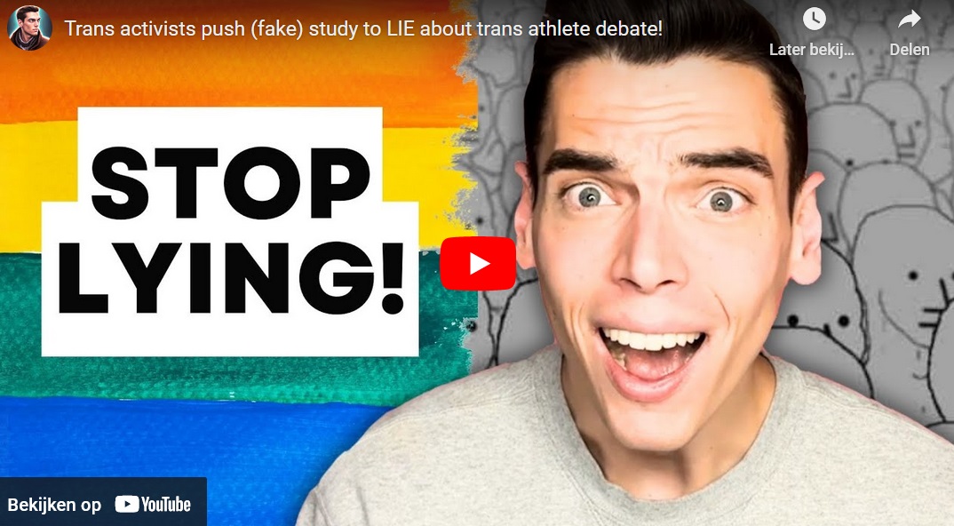 Trans activists push (fake) study to LIE about trans athlete debate! #LGBwithouttheTQ #LGBwithouttheT #justicefordutchLGB lgbbenelux.org/index.php/2024…