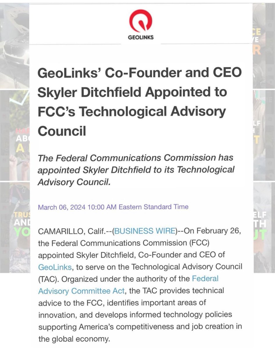 Honored to be working again at the FCC at technological advancement that will do good ! 👍 <a href="/FCC/">FCC</a> <a href="/JRosenworcel/">Jessica Rosenworcel</a>