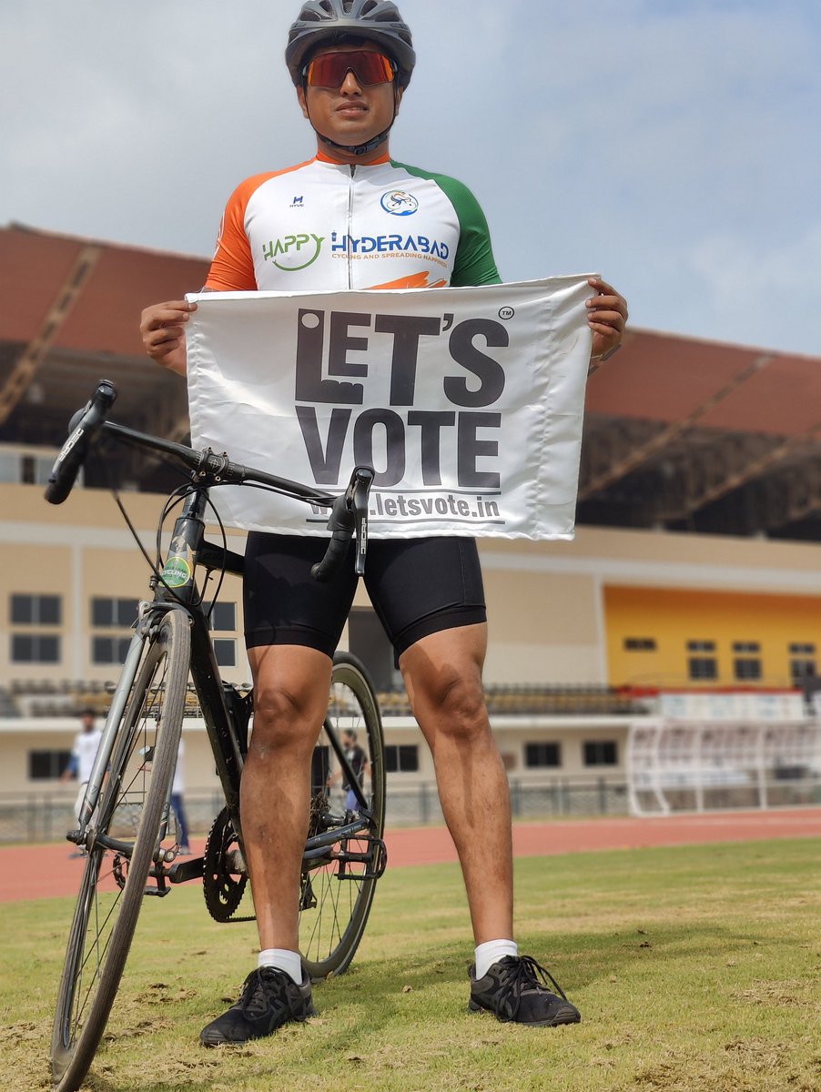 #IVote4Sure #LetsVote #Telangana #ParliamentElection2024 #IndiaElections2024 @CEO_Telangana @ECISVEEP #hyderabadCyclingRevolution @HydcyclingRev @sselvan @Team_Road_Squad @HiHyderabad @dalipsabharwal @CollectorRRD